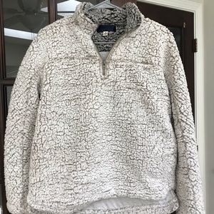 grey/black/white fluffy quarter zip!